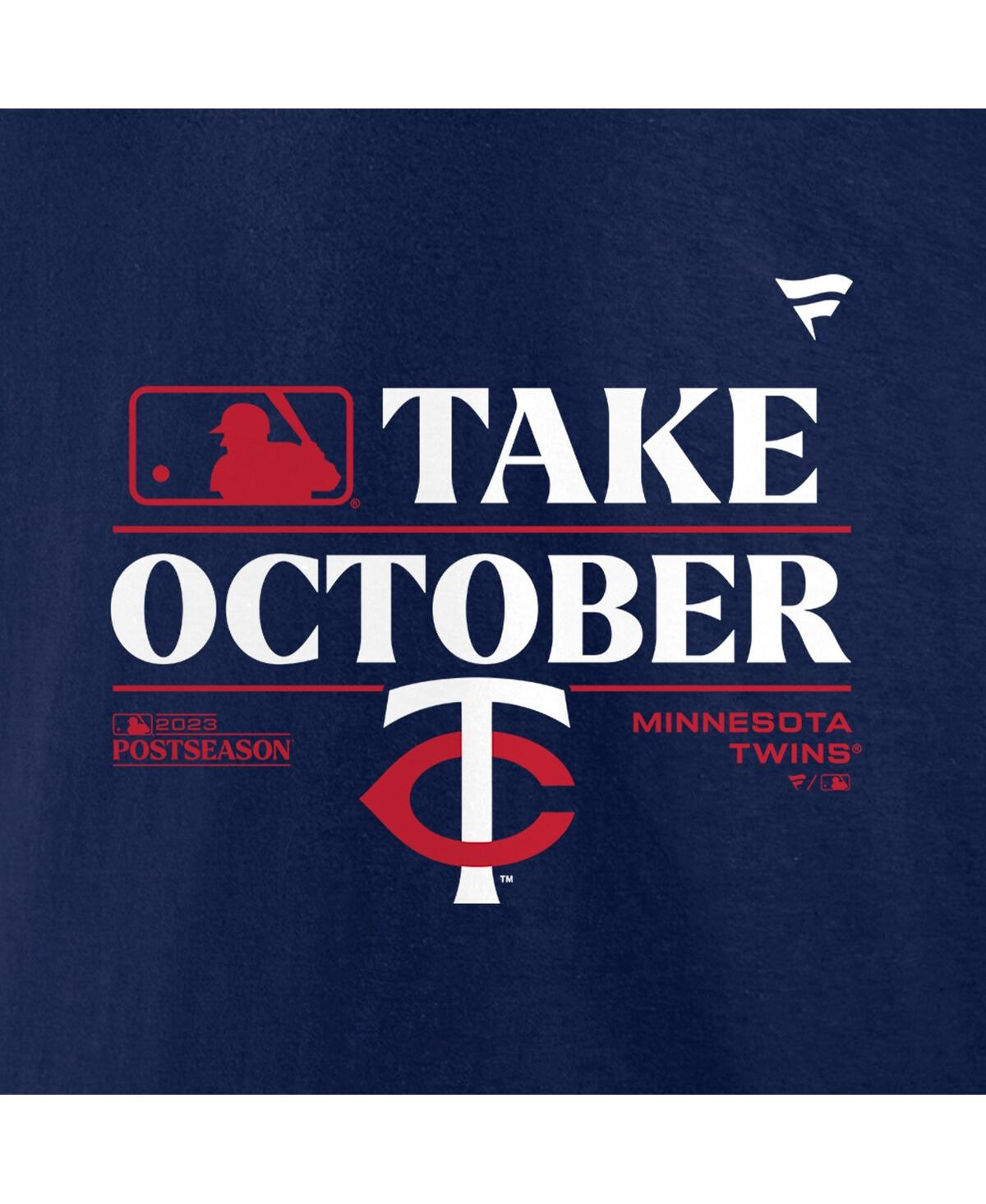 Men's FanaticsMinnesota Twins 2023 Postseason Locker Room T-shirt - Navy