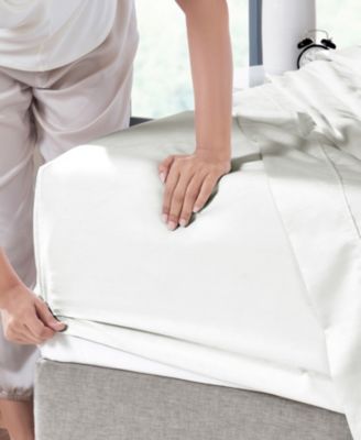 Deep Pocket Twin Fitted Sheet Only - 400 Thread Count 100% Cotton Sateen - Warm Chocolate Brown