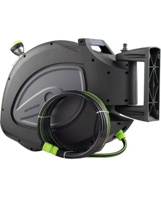 Power Tools by alm Modern Retractable Hose Reel, Black
