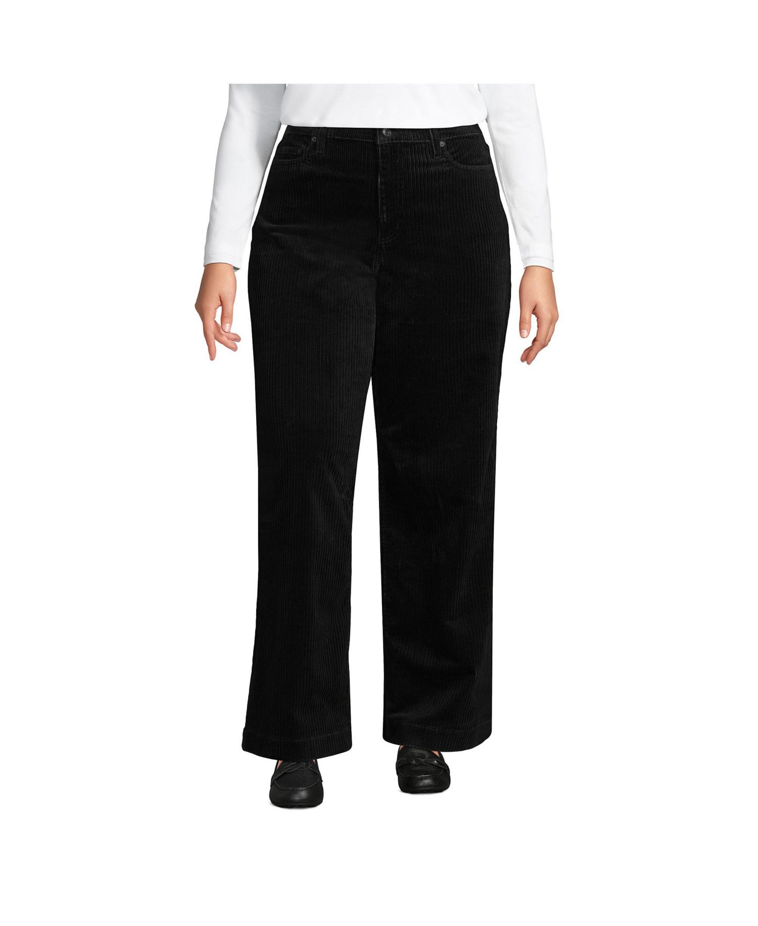 Women's High Rise Wide Leg Corduroy Pants