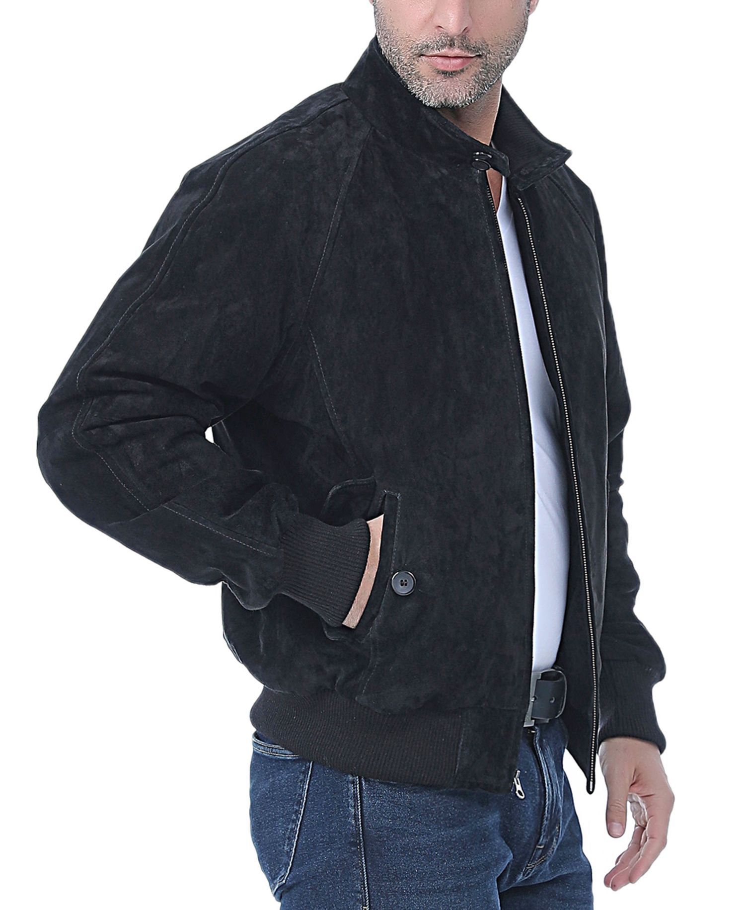 Tall WWII Suede Leather Bomber Jacket