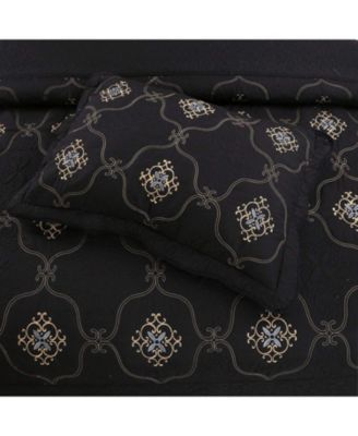 3 Piece Quilted Embroidery Quilts Bedspreads Set Emma Queen