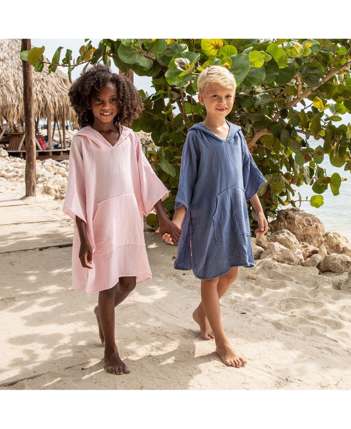 DenimBeach Poncho - Blue