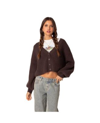 Women's Sabrina Chunky Knit Cropped Cardigan