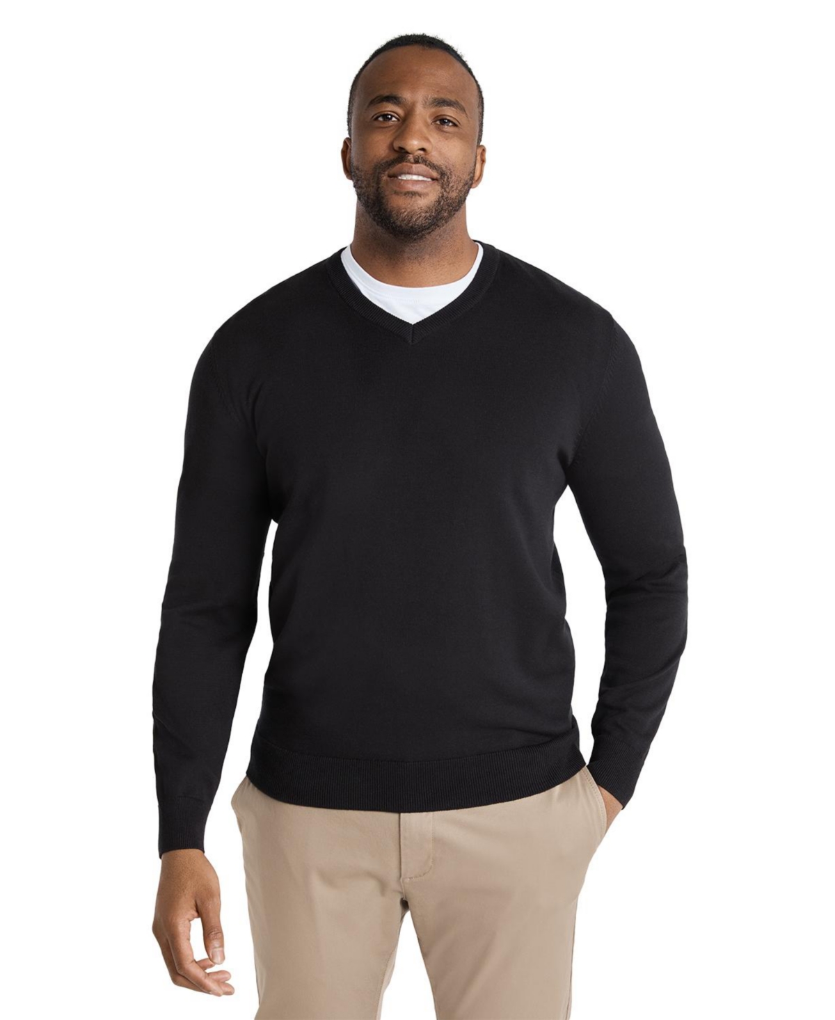 Big & Tall Johnny g Essential V-Neck Sweater - Sky