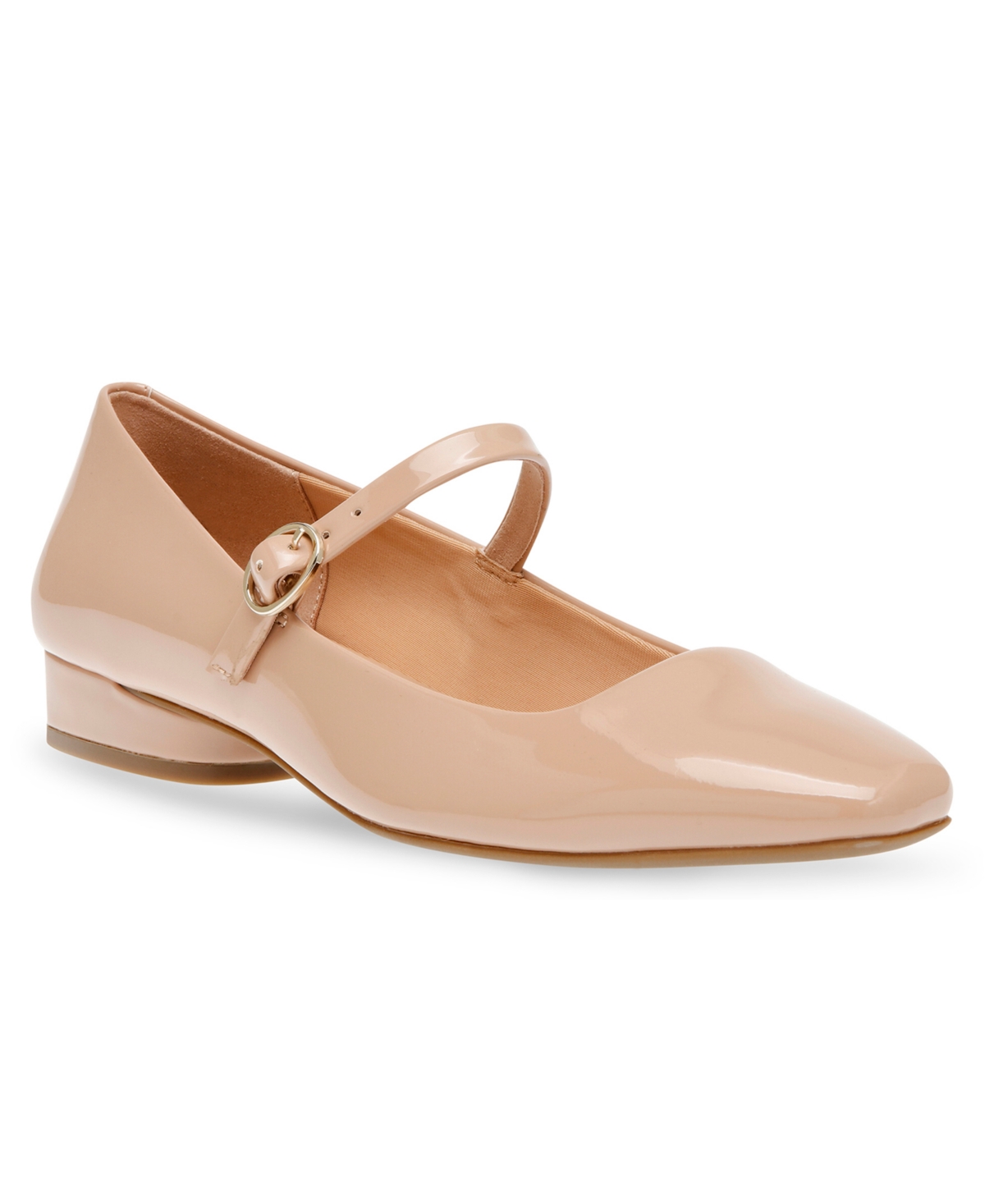 Anne Klein Women's Calgary Mary Janes Square Toe Flats In Nude