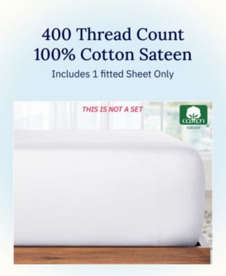 400-Thread Count Cotton Deep Pocket Fitted Sheet, California King