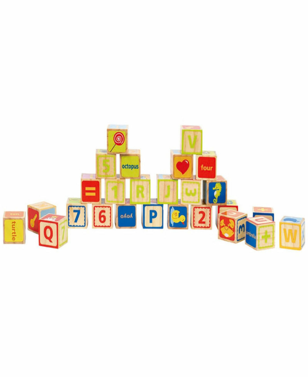Hape Kids' Alphabet Numbers Stacking 26 Blocks In Multi