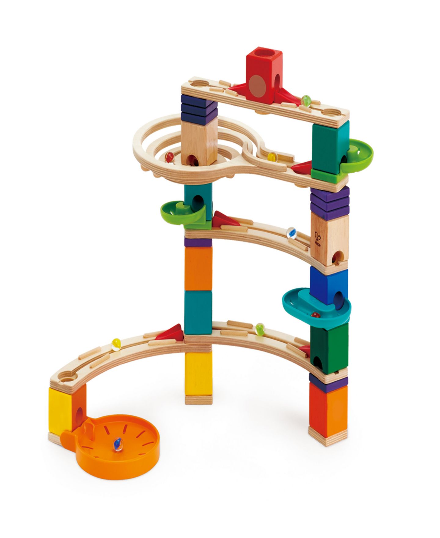 Детский конструктор Hape Cliffhanger Wooden Marble Run 94-Piece Building Set, Ages 4+ — фото 3