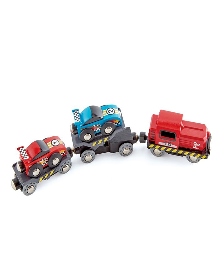 Hape Race Car Transporter Towing Playset - Macy's