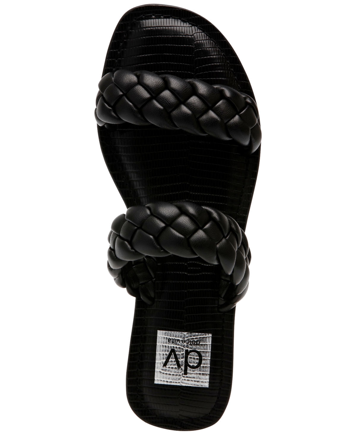 Shop Dv Dolce Vita Women's Jocee Double Band Braided Slide Flat Sandals In Ivory