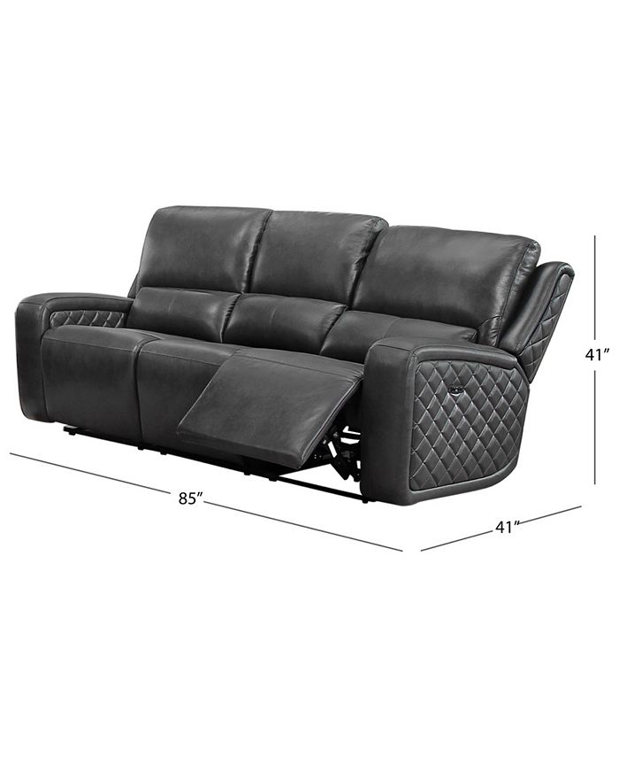Abbyson Living Raymond 86" Leather Power Reclining Sofa Macy's