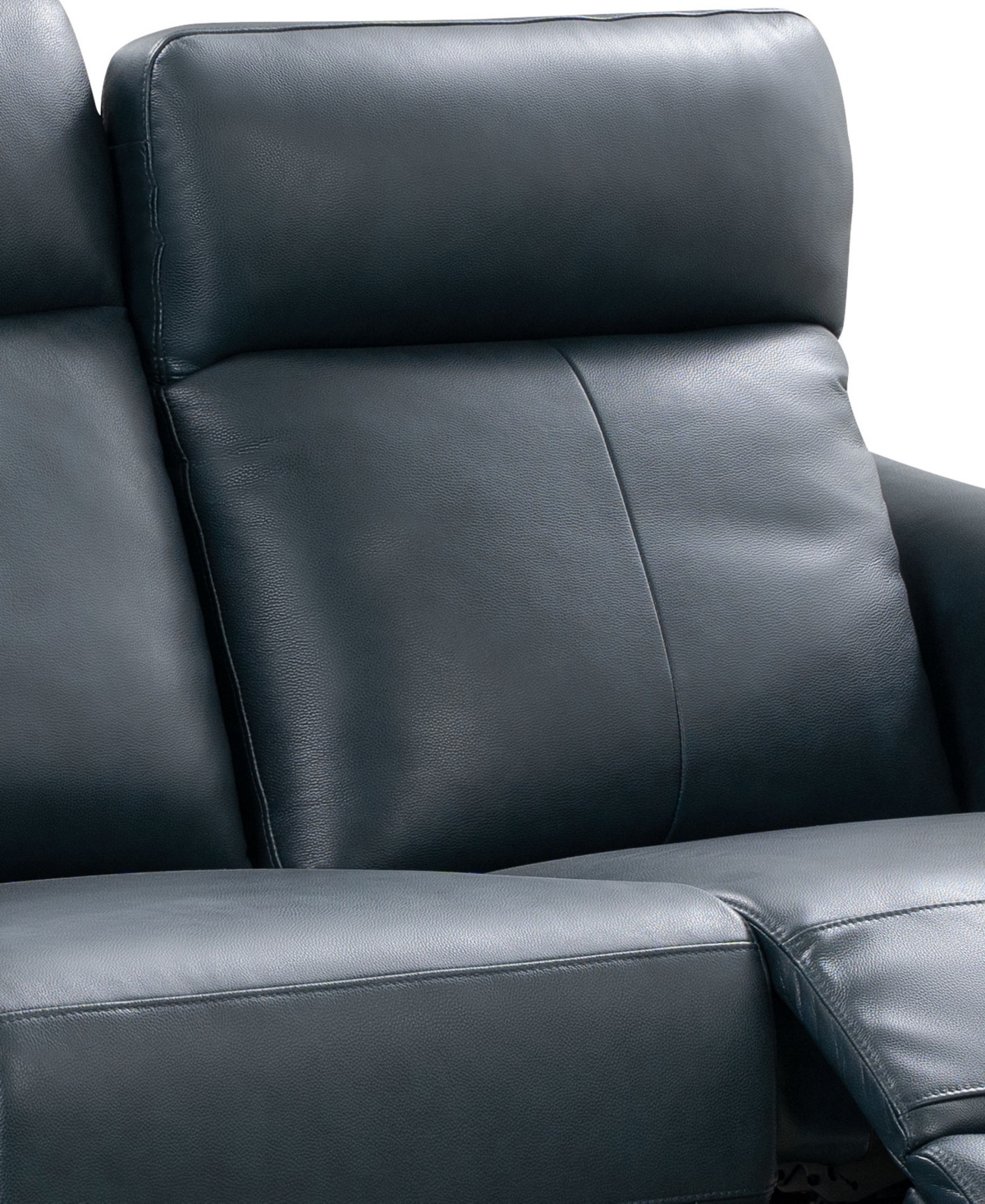 ABBYSON LIVING TANYA 62" LEATHER POWER RECLINING LOVESEAT WITH POWER HEADREST 
