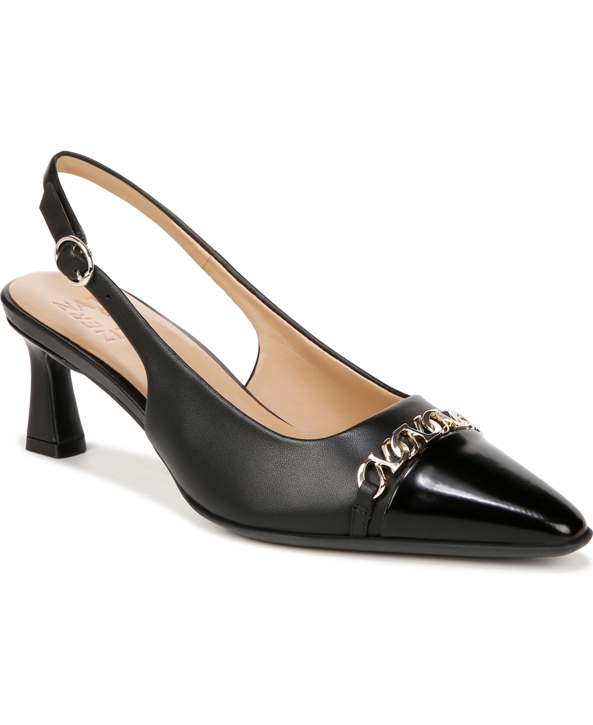 Naturalizer Dovey Slingback Pumps In Black Leather