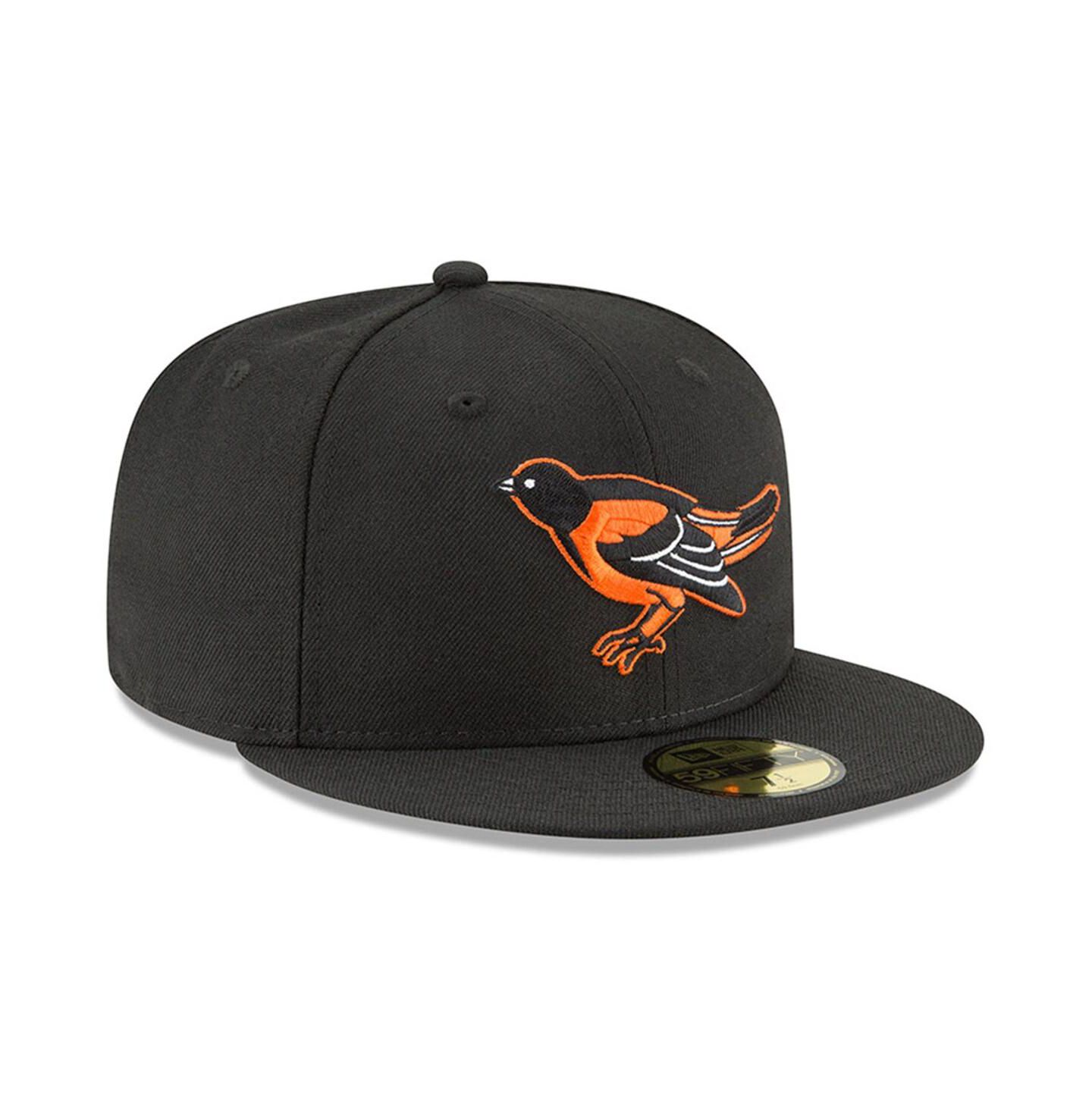 Мужская кепка New Era Black Baltimore Orioles Cooperstown Collection Wool 59FIFTY Fitted Hat — фото 3