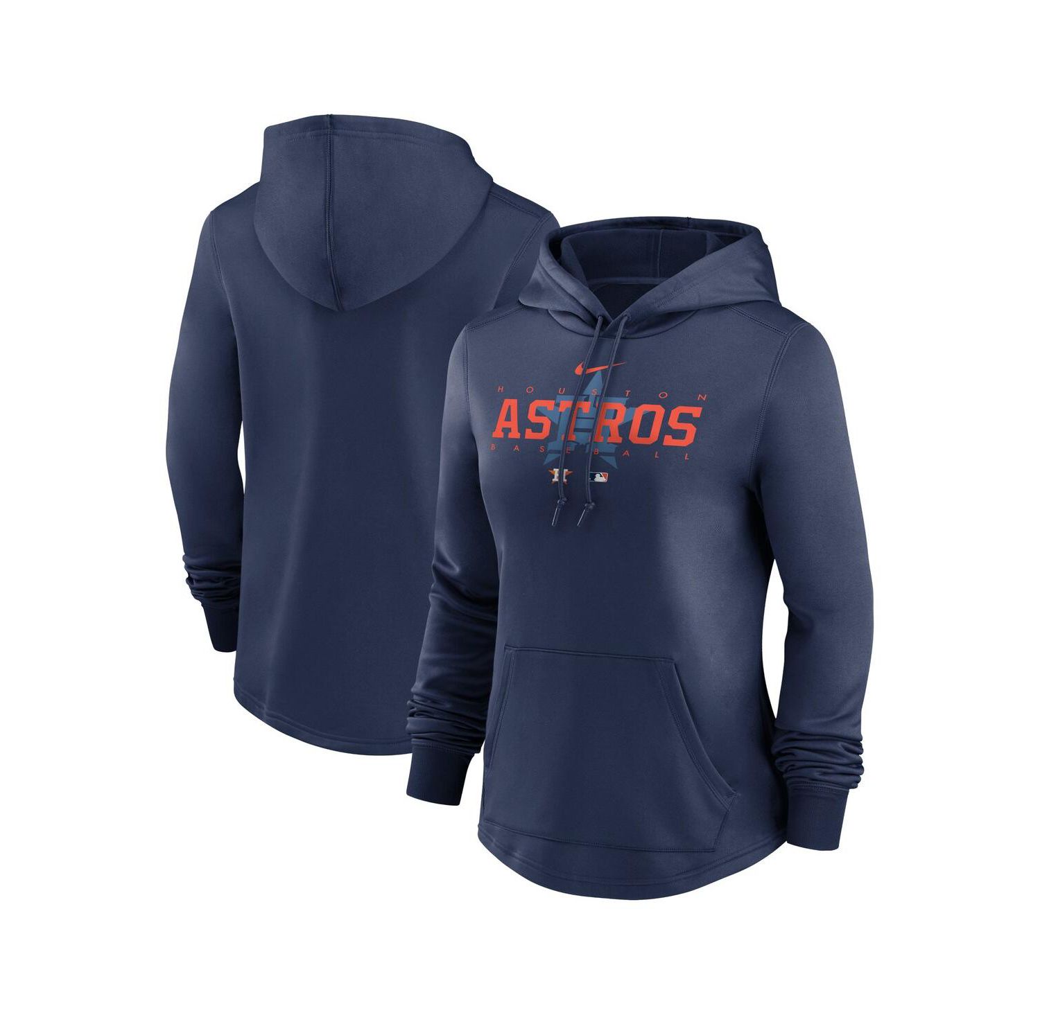 Women's Navy Houston Astros Authentic Collection Pregame Performance Pullover Hoodie