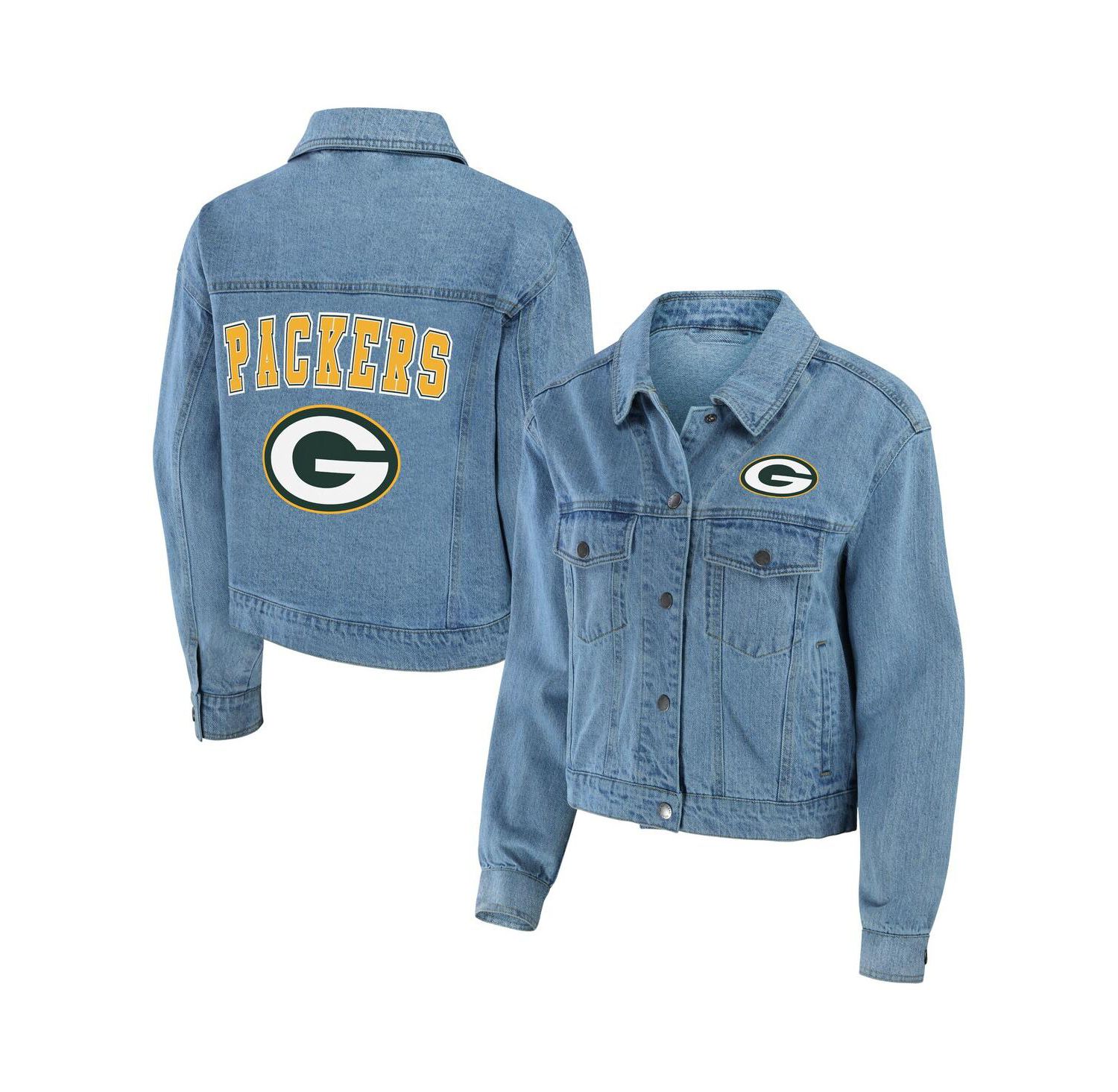 Women's Green Bay Packers Full-Snap Denim Jacket