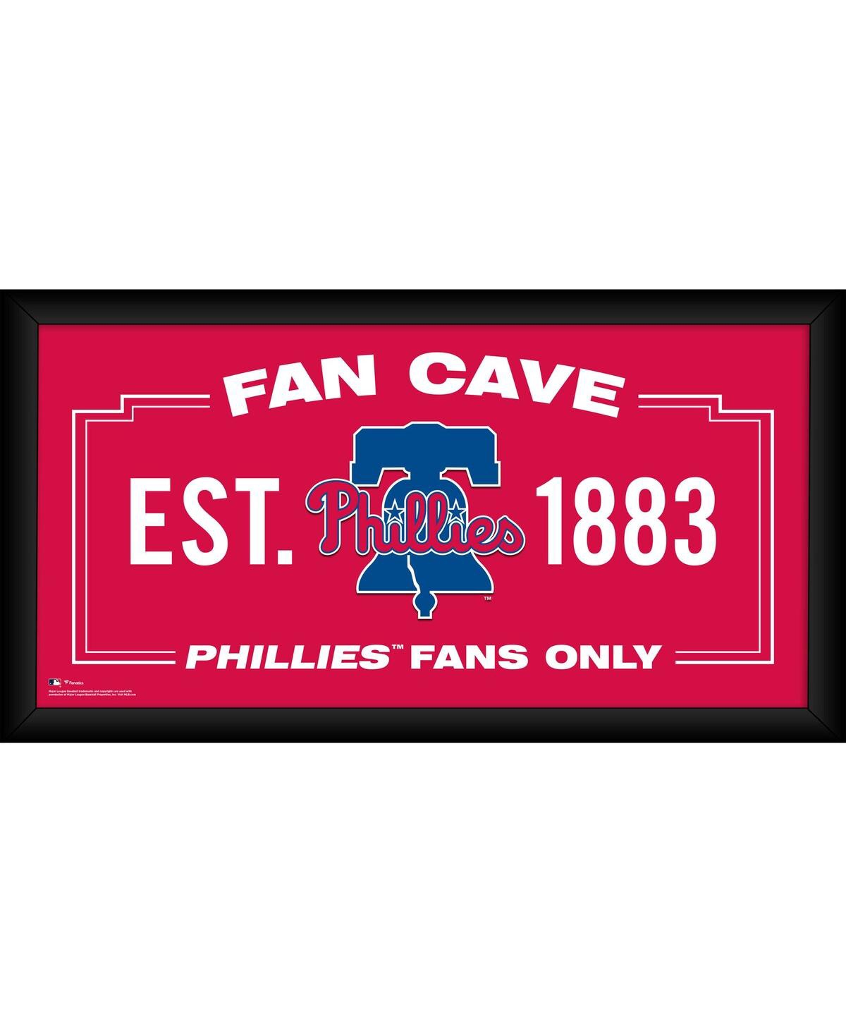 Fanatics Authentic Philadelphia Phillies Framed 10" X 20" Fan Cave Collage In Red