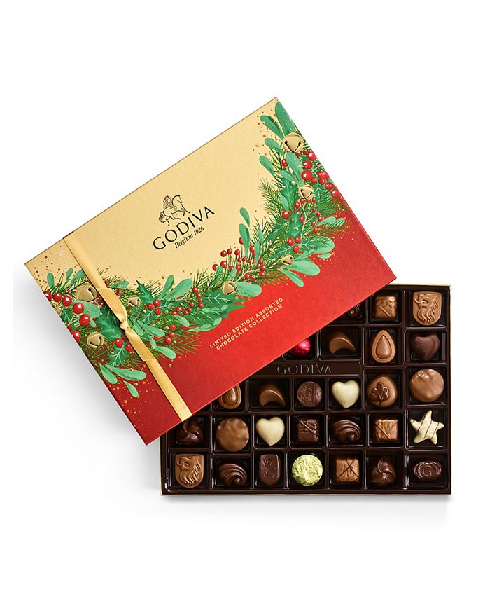Godiva Holiday Limited Edition Assorted Chocolate Gift Box, 36 Piece