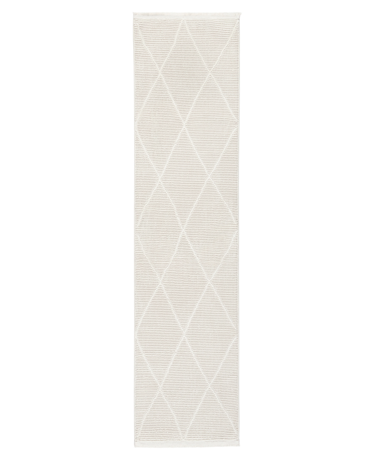 Town & Country Living Luxe Tretta High-low 36408 1'9" X 7'2" Runner Area Rug In Ivory