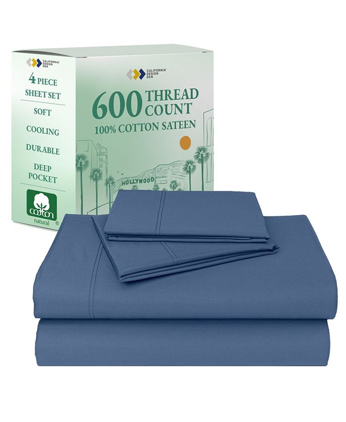 California Design Den 5Star Luxury Queen Sheet Set Deep Pocket 600