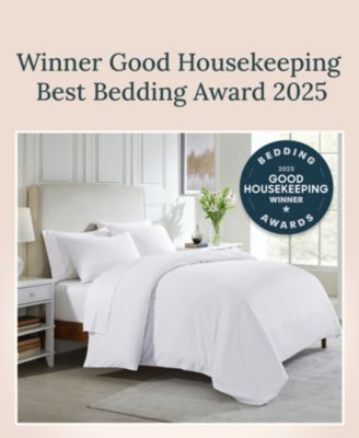 Luxury 400-Thread Count Cotton Sateen 3-Pc. Duvet Cover Set, Queen