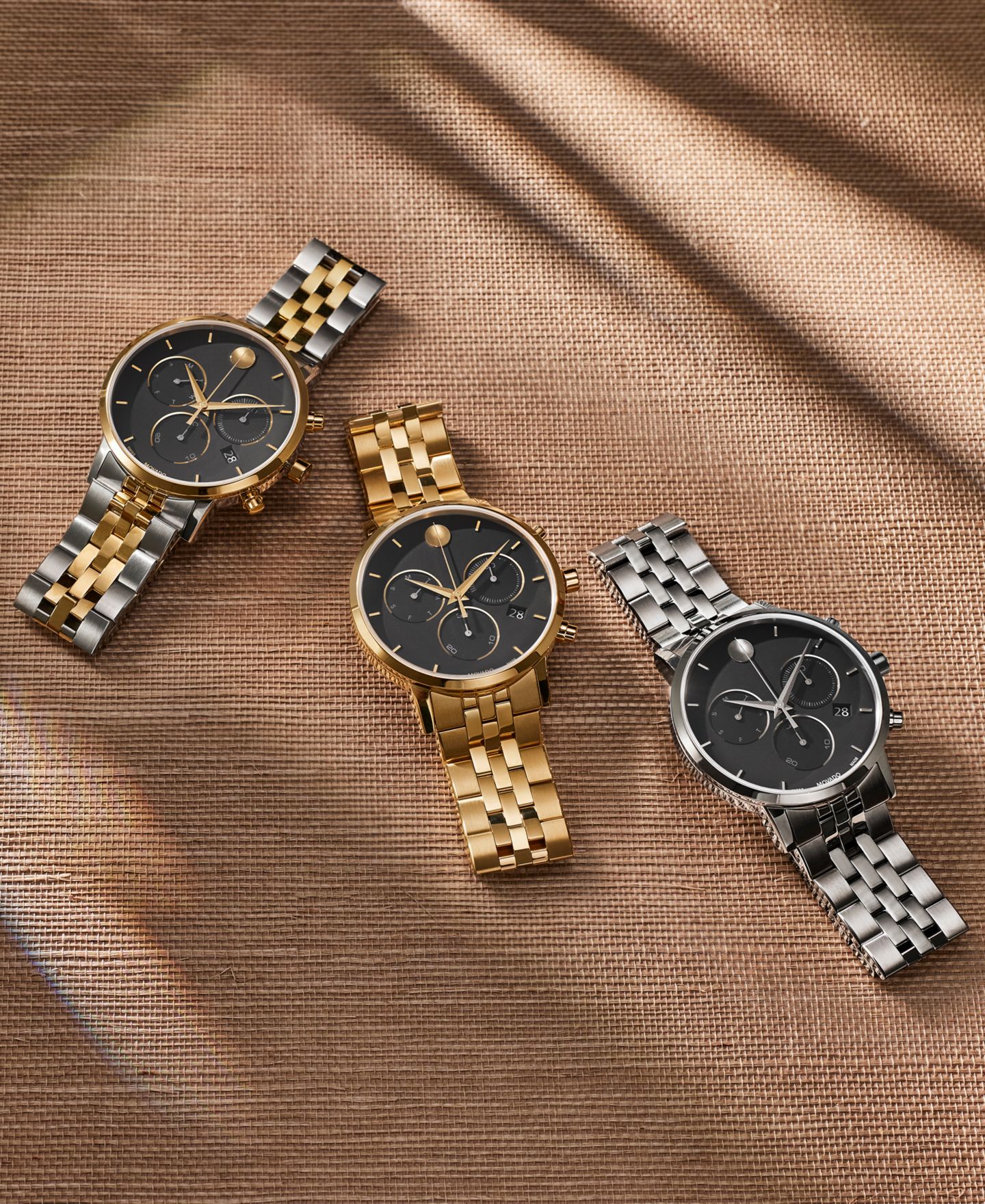 Мужские швейцарские кварцевые часы-хронограф Movado Museum Classic из стали, 42 мм — фото 3