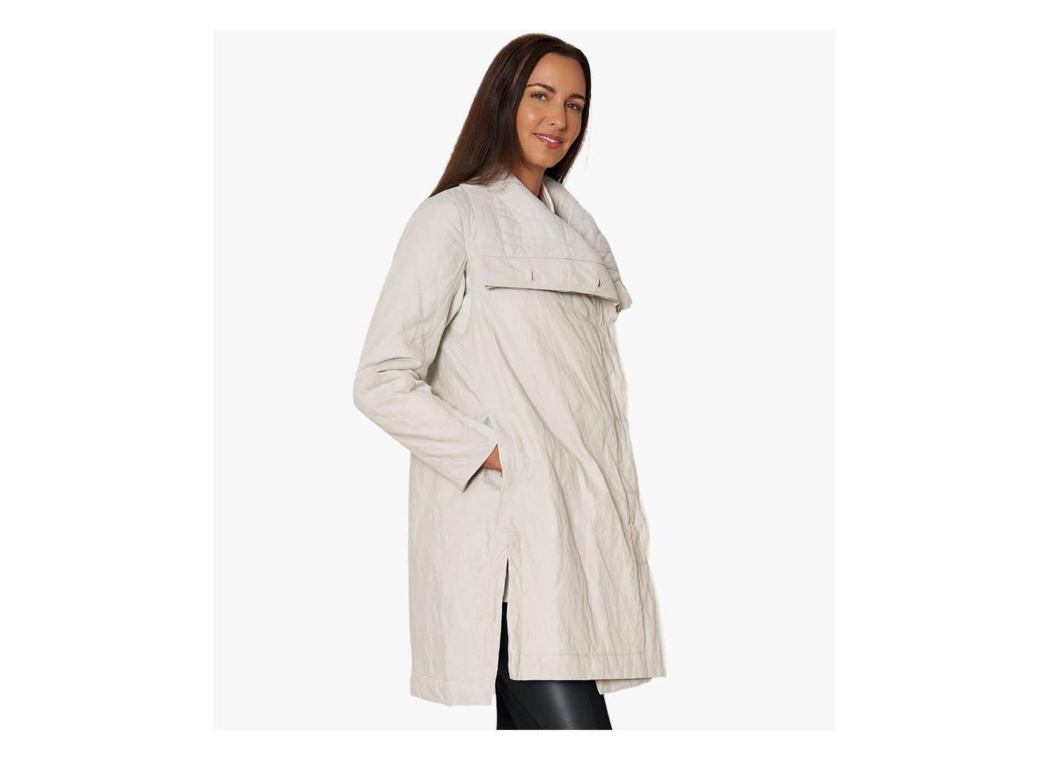 Women's Lightly Padded Water Repellent Button-Front Kentfield Coat