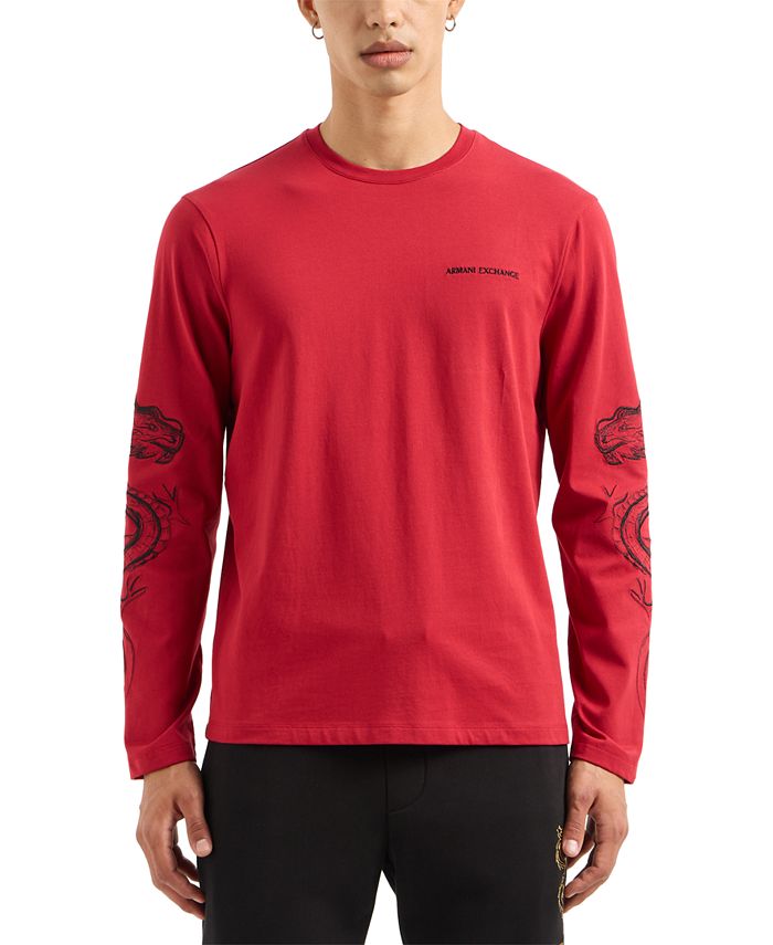 Armani exchange long discount sleeve t shirt