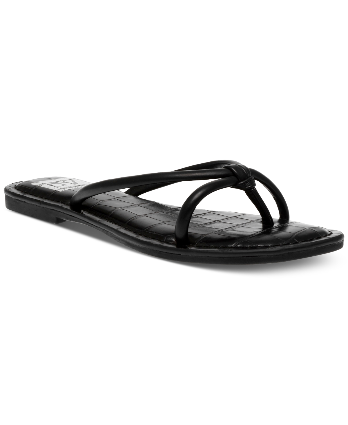 Shop Dv Dolce Vita Women's Jamali Strappy Flat Slide Sandals In Black