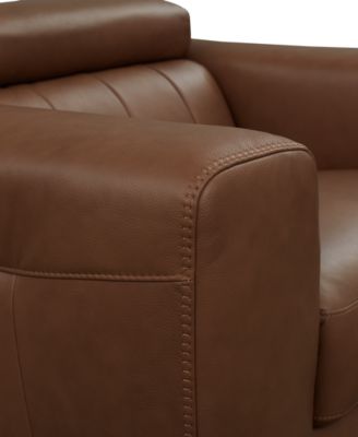 Rinan 46" Leather Power Recliner, Created for Macy's