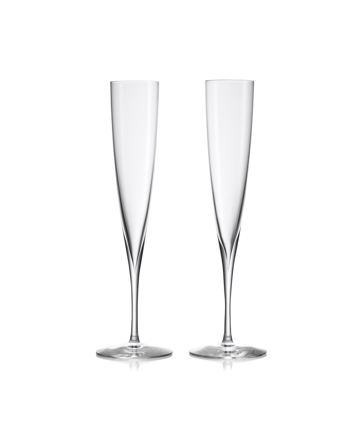 Waterford Elegance Trumpet Flute Glasses, Set Of 2 In Clear