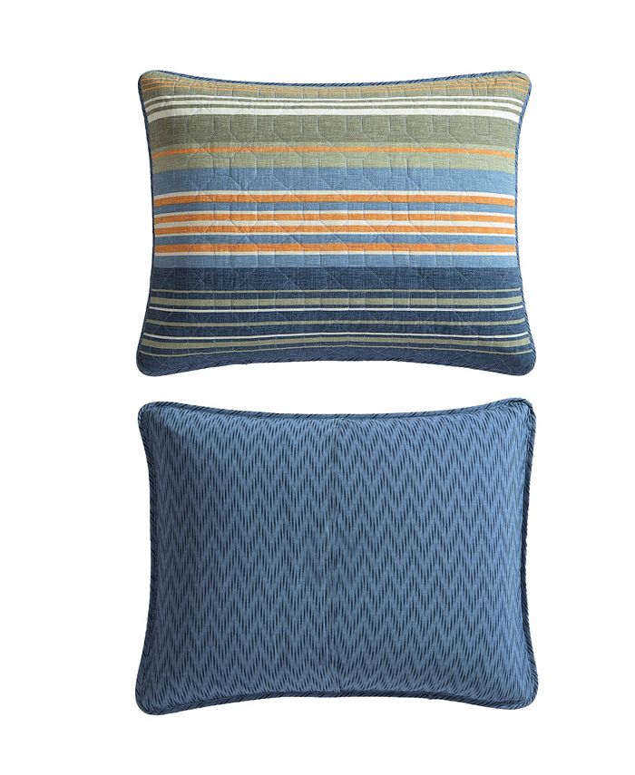 Eddie Bauer Yakima Valley Stripe Persimmon Reversible 2Piece Twin