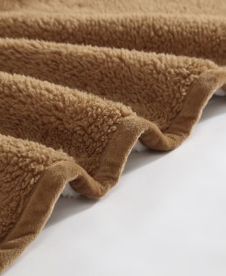 Bi Colored Sherpa Reversible Throw, 60" X 50"