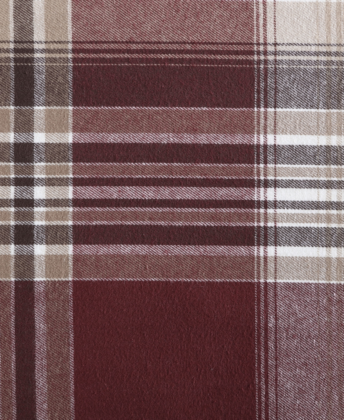Eddie Bauer Plaid Cotton Yarn Dye Flannel Reversible Throw, 60
