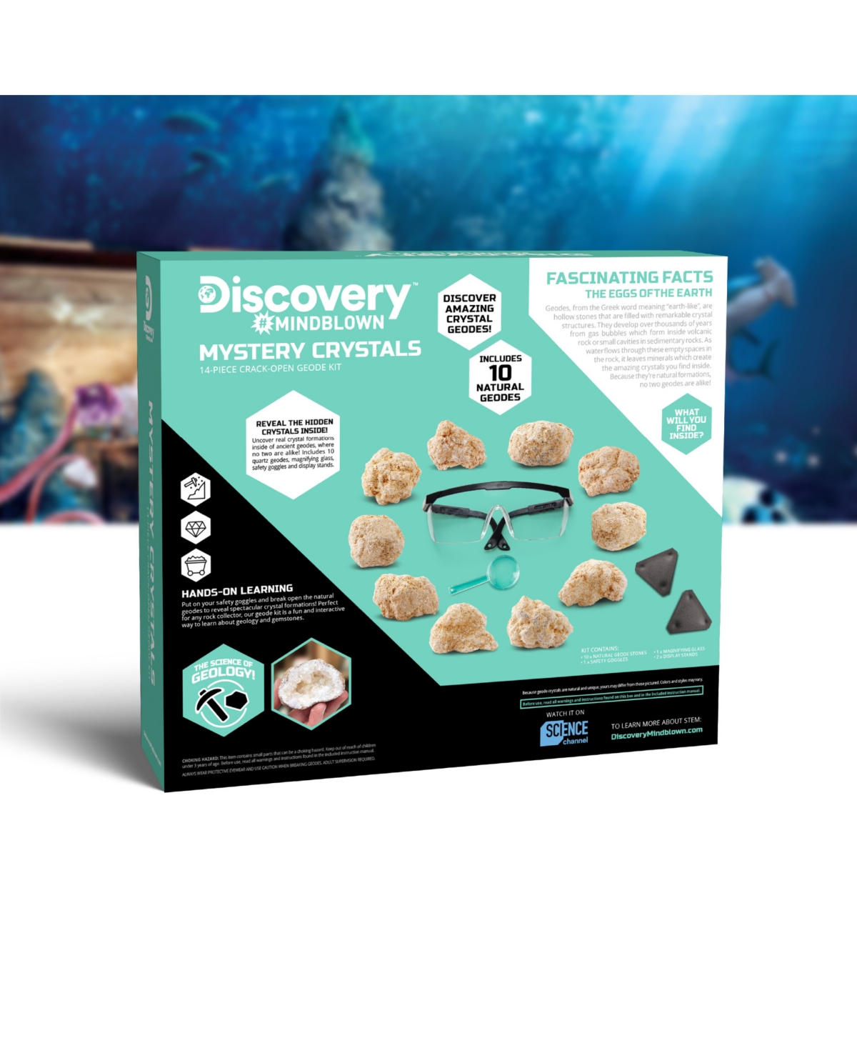 Discovery Mindblown Geode Crystal Excavation Kit In Open Miscellaneous