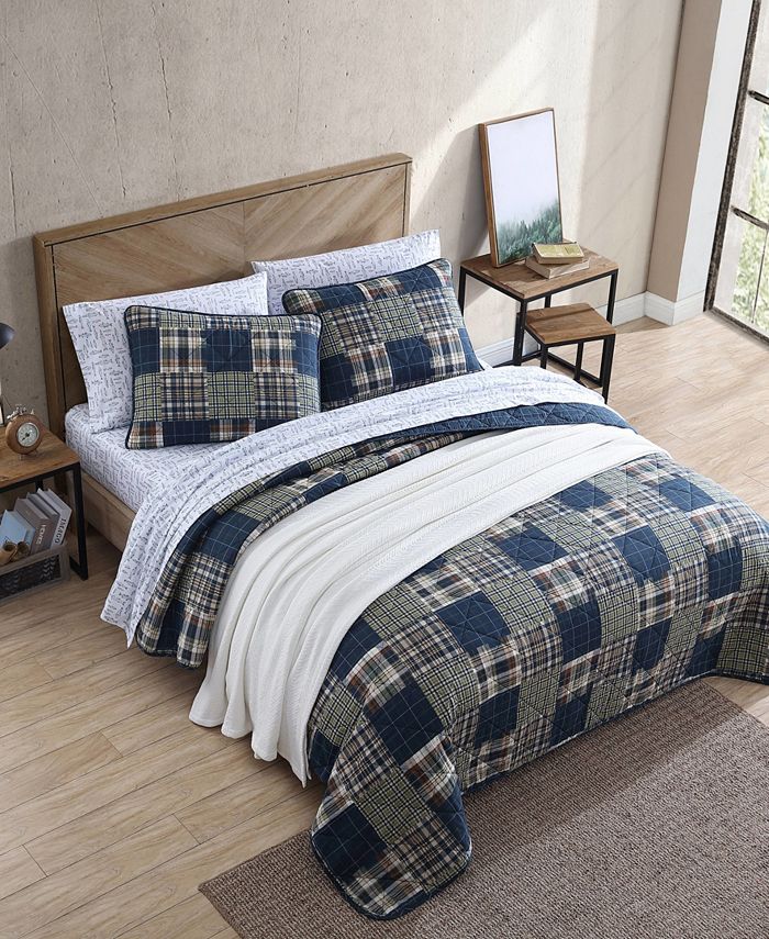 Eddie Bauer Madrona Plaid Reversible Quilt Set, King Macy's