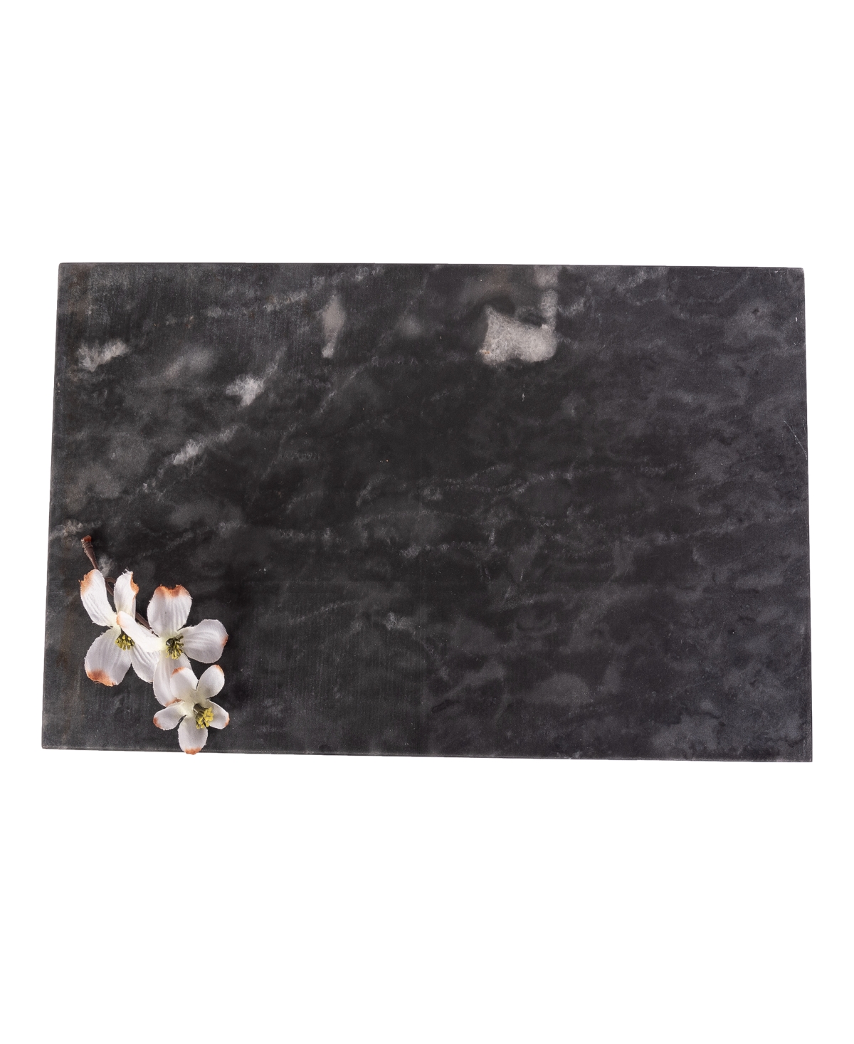 Shop Artifacts Trading Company Marble Rectangular Tray, 15" X 8" X 0.3" In Black Matte