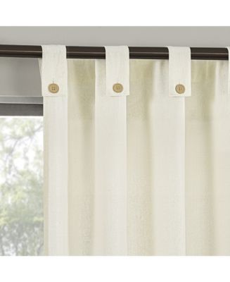 Cotton Blend Button Tab Top Curtain