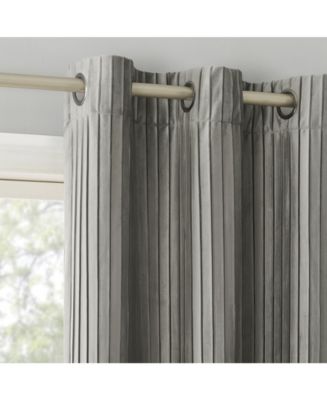 Cascade Pleated Velvet Blackout Grommet Curtains