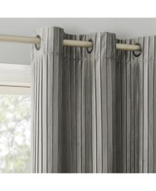 Kate Aurora Modern Geo 3 Pc Kitchen Curtain Tier & Valance Set - 56 in. W x  24 in. L, Gray