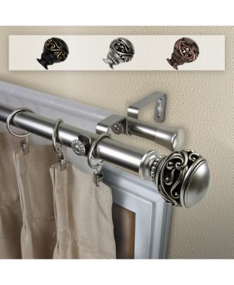Rod Desyne - Isabella Double Curtain Rod 1" OD 120-170 inch - Bronze