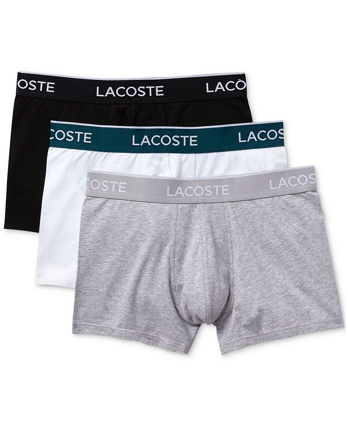 Lacoste Men's Trunk, Pack of 3 - Macy's