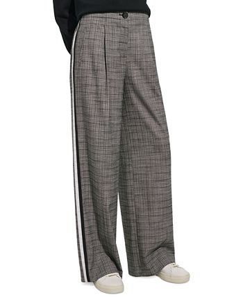 Plaid pants side stripe deals