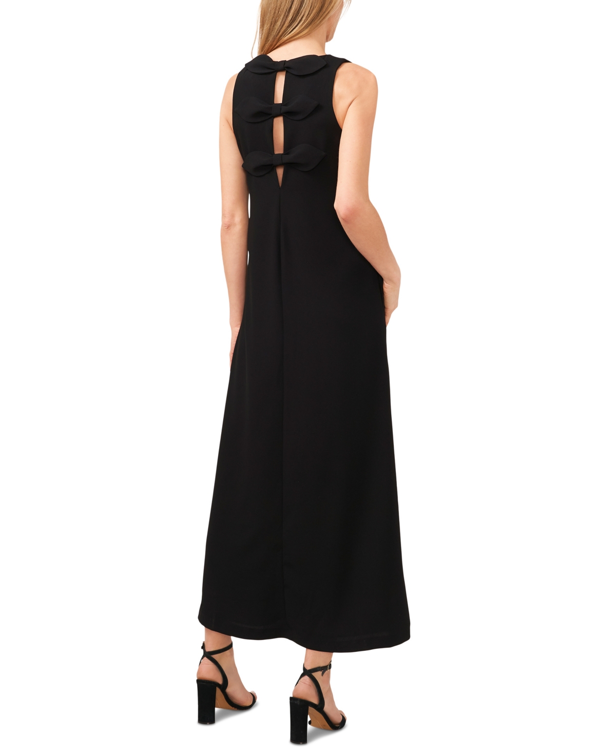 CeCe Women's Sleeveless Bow-Back Maxi Dress
