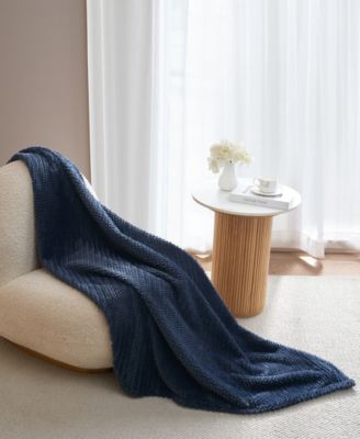 Cozy Faux Fur to Faux Mink Throw, 50" x 60''