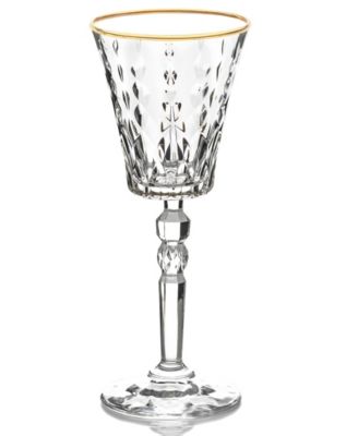 Marilyn Gold-Tone Red Wine Goblets, Set of 4