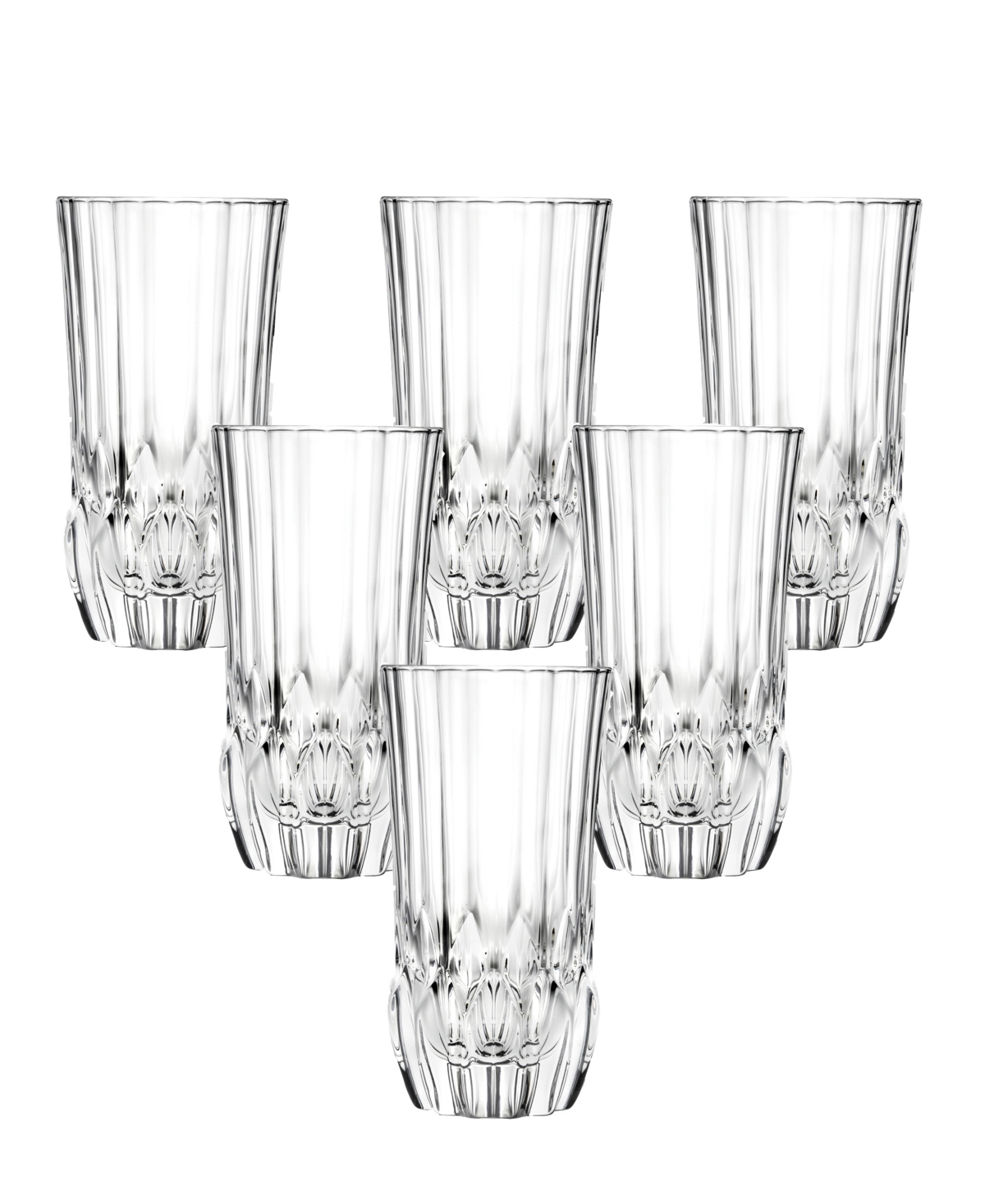 Lorren Home Trends Rcr Adagio Crystal High Ball Glass Set of 6