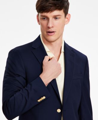Men's Modern-Fit Solid Navy Blazer