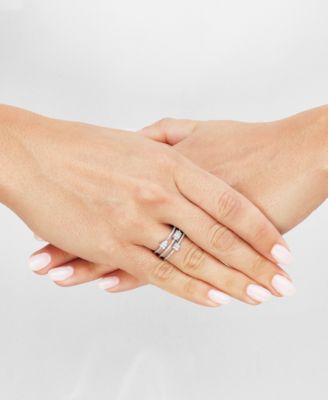 Lab Grown Diamond Multi-Row Mini Cluster Ring (1/2 ct. t.w.) in Sterling Silver